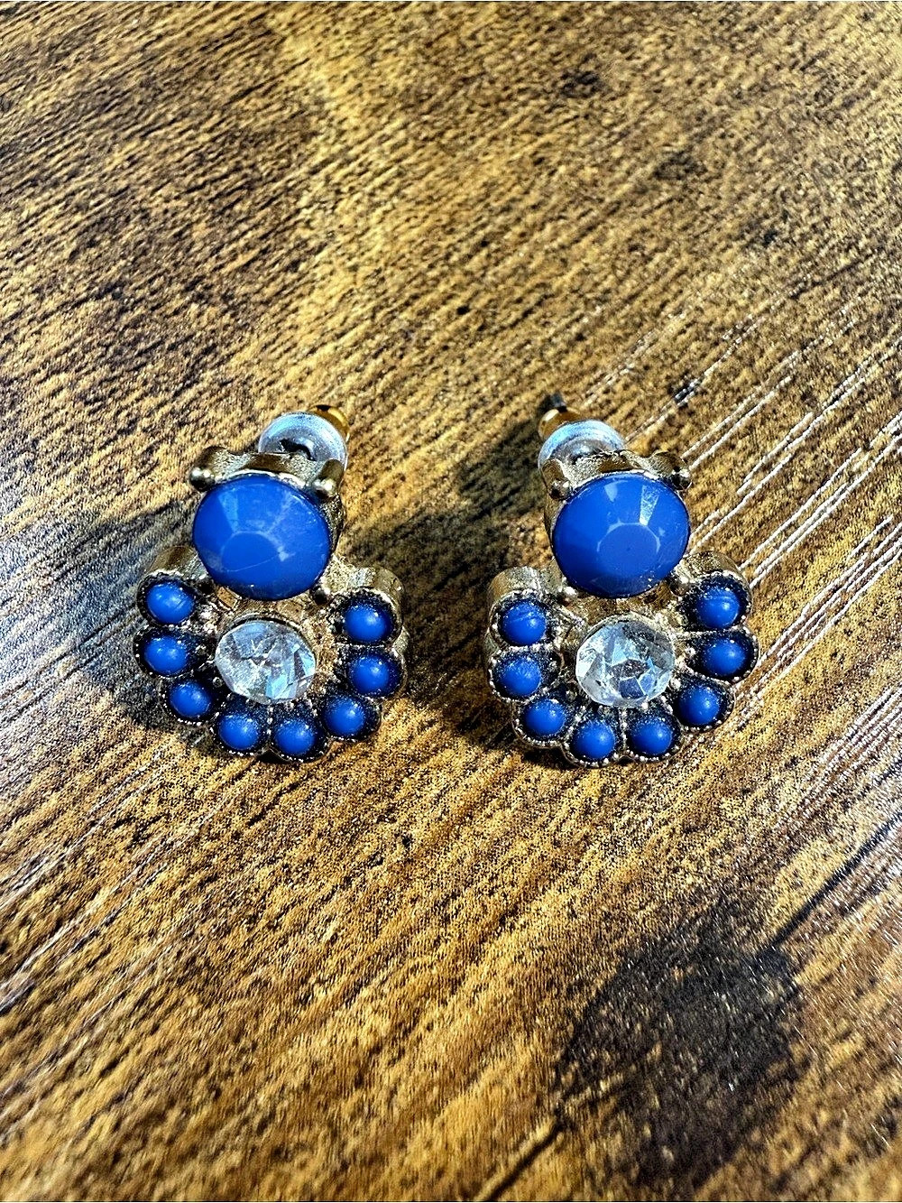Blue Flower Earrings vintage